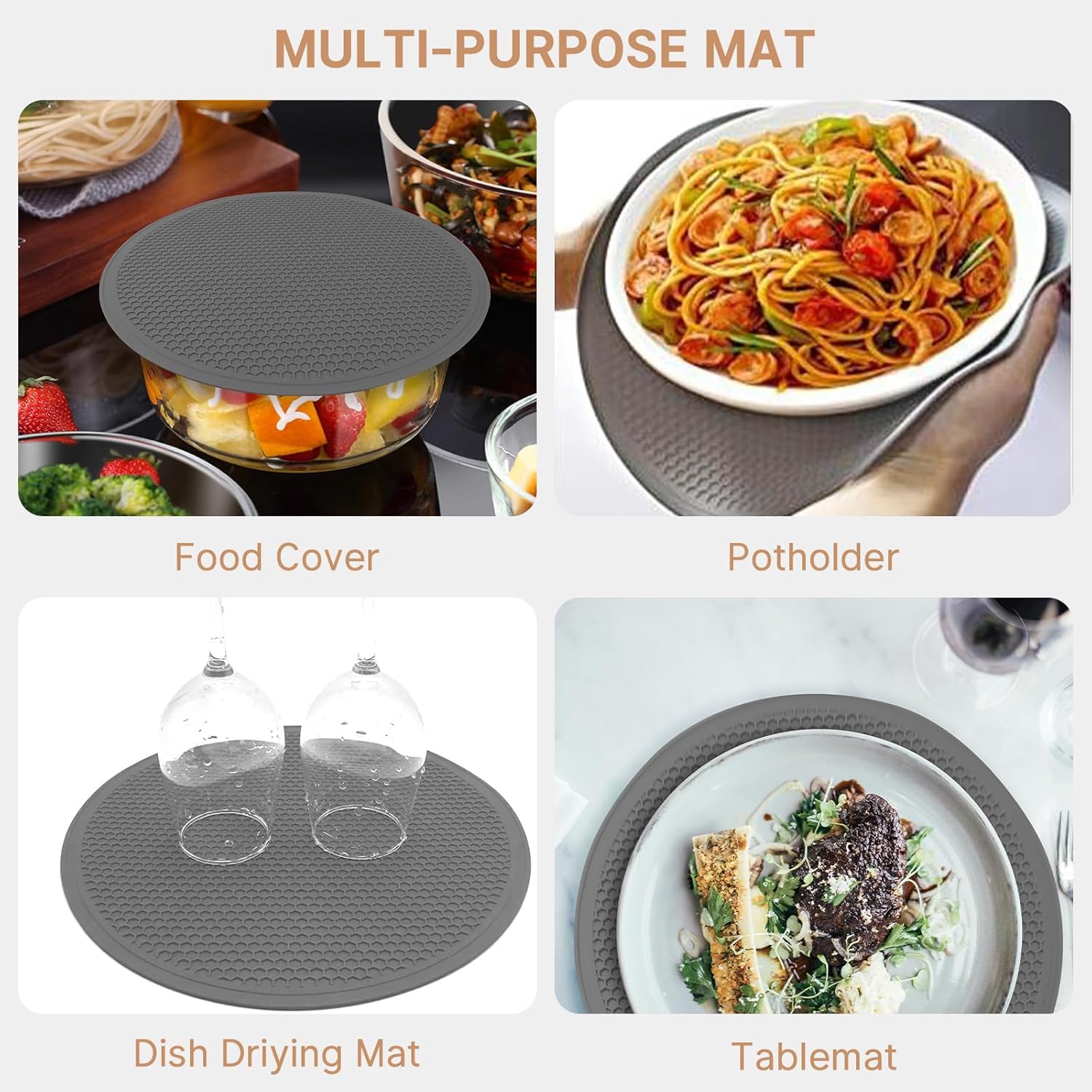 Microwave Splatter Cover Vented For Food With Hook Hole, Splatter Guard & Colander Kitchen Gadget For Food, Meal Prep