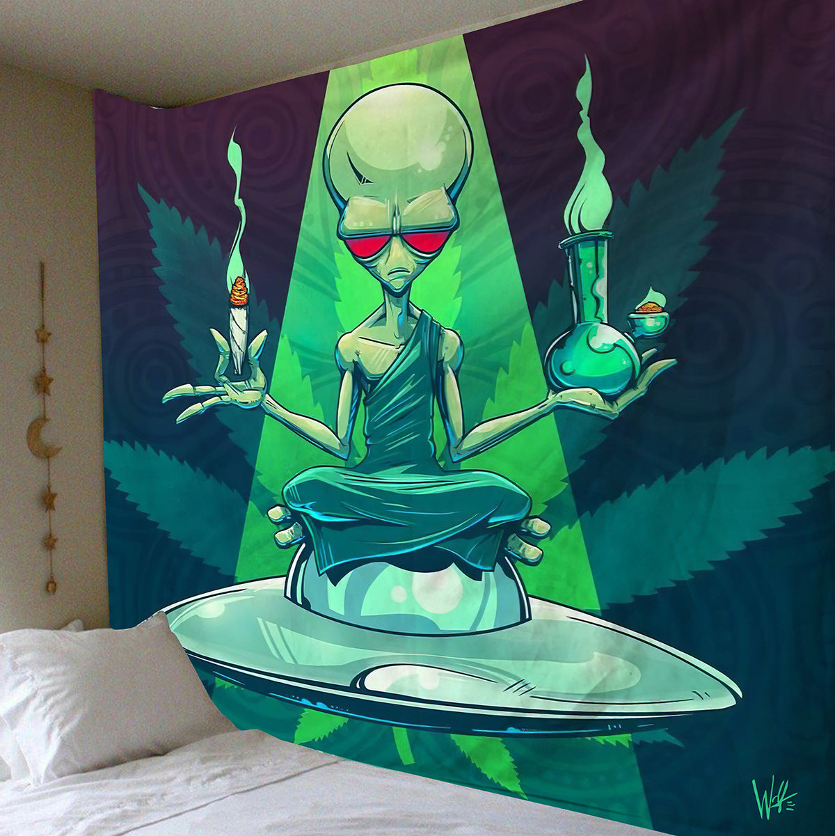 Explosive Home Decor Alien Tapestry