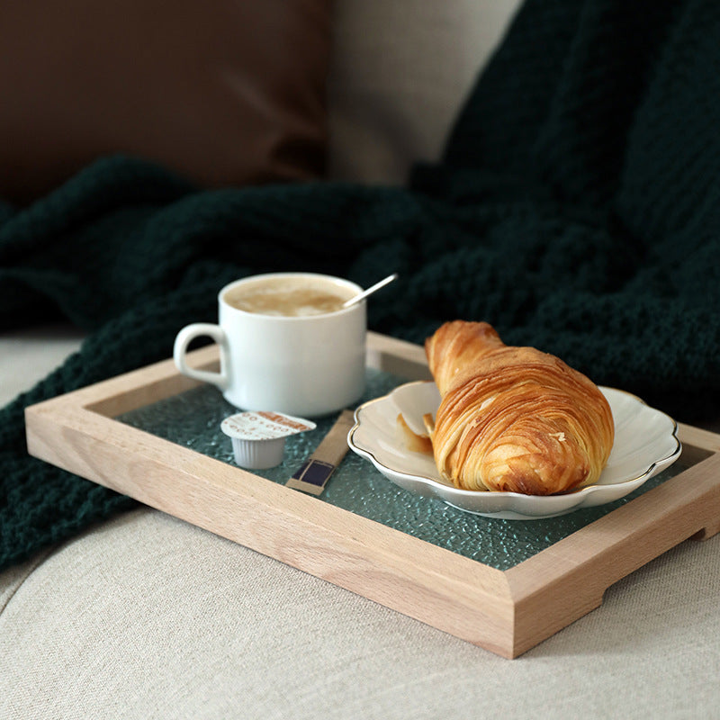 Fashionable Household Style Gourmet Photo Props Glass Tray