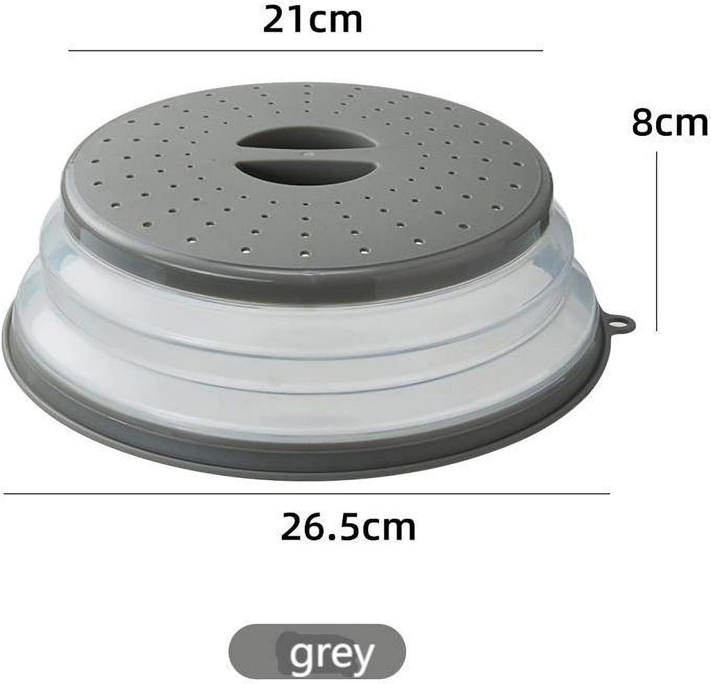 Microwave Splatter Cover Vented For Food With Hook Hole, Splatter Guard & Colander Kitchen Gadget For Food, Meal Prep