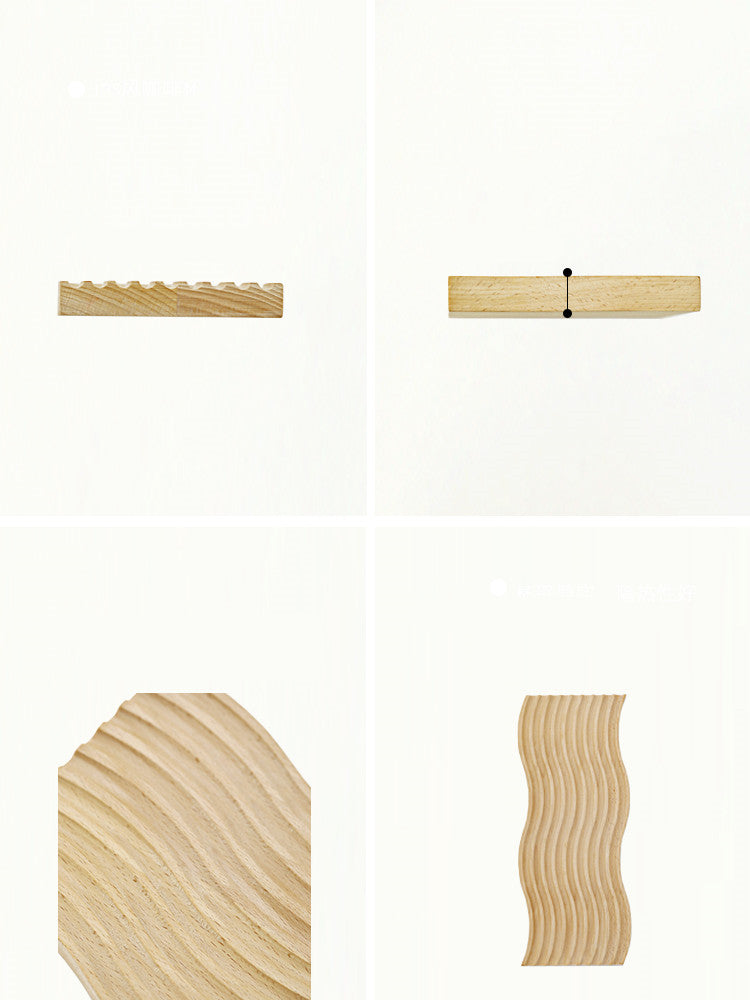 Creative Water Ripple Coffee Tray Beech Bread Gourmet Photo Props